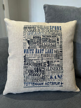 Load image into Gallery viewer, Tottenham Hotspur Cushion | Football History Print Cushion | Football Gift | THFC Gift
