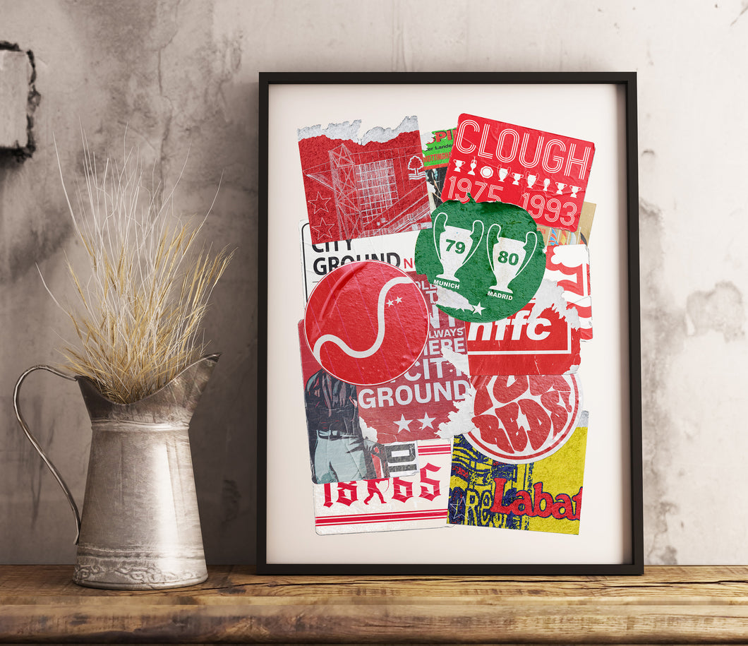 Nottingham Forest Away Days Sticker Prints - NFFFC
