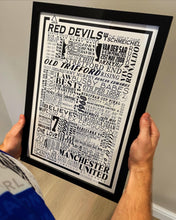 Load image into Gallery viewer, Manchester United Football History Poster Print Gift- Fan memorabilia

