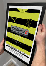 Load image into Gallery viewer, Schindler Huddersfield Town Play Off Final 2017 Memorable Match Shirt Print Gift- Fan memorabilia- HTFC
