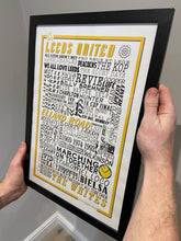 Load image into Gallery viewer, Leeds United Football History Poster Print Gift- Fan memorabilia
