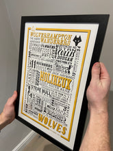 Load image into Gallery viewer, Wolves Football History Poster Print Gift- Fan memorabilia
