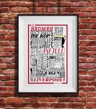 Load image into Gallery viewer, Liverpool Football History Poster Print Gift- Fan memorabilia
