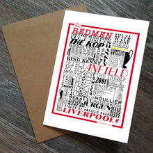 Load image into Gallery viewer, Liverpool Football History Print -Greetings Card
