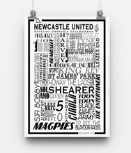 Load image into Gallery viewer, Newcastle United Football History Poster Print Gift- Fan memorabilia
