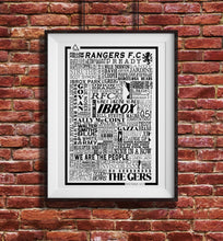 Load image into Gallery viewer, Rangers Football History Poster Print Gift- Fan memorabilia
