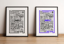 Load image into Gallery viewer, Rangers Football History Poster Print Gift- Fan memorabilia
