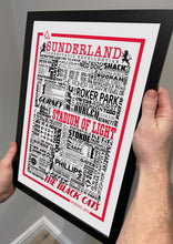 Load image into Gallery viewer, Sunderland FC Football History Poster Print Gift- Fan memorabilia
