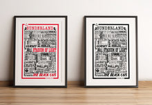 Load image into Gallery viewer, Sunderland FC Football History Poster Print Gift- Fan memorabilia
