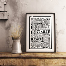 Load image into Gallery viewer, Southampton Football History Poster Print Gift- Fan memorabilia
