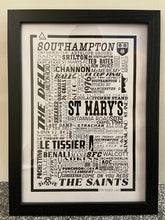 Load image into Gallery viewer, Southampton Football History Poster Print Gift- Fan memorabilia
