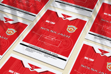 Load image into Gallery viewer, Solskjaer 1999 MUFC 2-1 Bayern UCL Final Memorable Match Shirt Print Gift- Fan memorabilia- Man United
