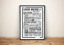 Load image into Gallery viewer, Leeds United Football History Poster Print Gift- Fan memorabilia
